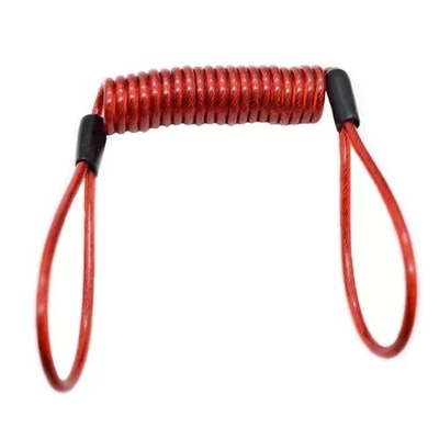 Fall Protection 1.5mm Core Coiled Lanyard Cord For Helmet Safe