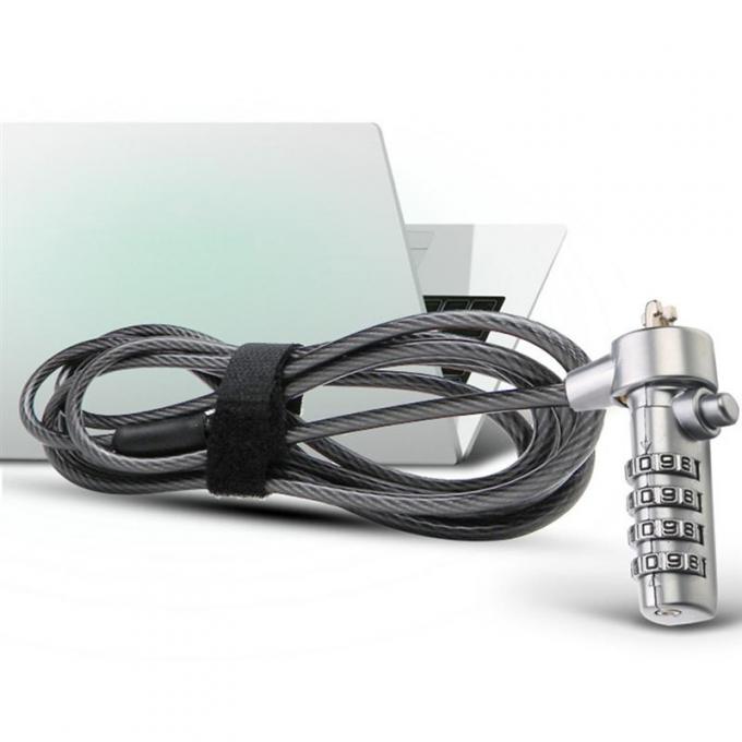 4 Digit Dockslocks Coiled Combination Cable , Computer Anti Theft Cable