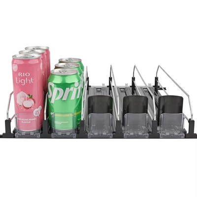 Fridge Freezer Grocery Store Cold Beverage Cans Gravity Feed Roller Shelf