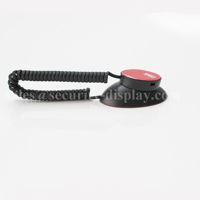 Universal Coiled Security Tether with Magnets and Double-Sided Tape