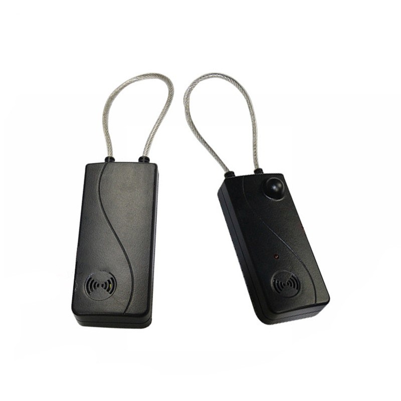 Wire Rope Security Tag Dual Or Triple EAS Self Alarming Cable Security Tag With Lanyard