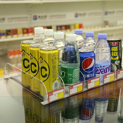 Fridge Freezer Grocery Store Cold Beverage  Cans Gravity Feed Roller Shelf