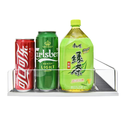 Fridge Freezer Grocery Store Cold Beverage Cans Gravity Feed Roller Shelf