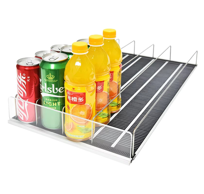 Fridge Freezer Grocery Store Cold Beverage Cans Gravity Feed Roller Shelf