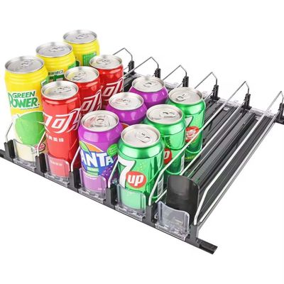 Fridge Freezer Grocery Store Cold Beverage Cans Gravity Feed Roller Shelf