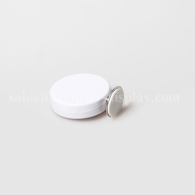 Round Anti-Theft Display Pull Box with Circular Sticky metal Plate end