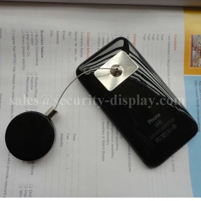 Round Anti-Theft Display Pull Box With Circular Sticky Metal Plate End