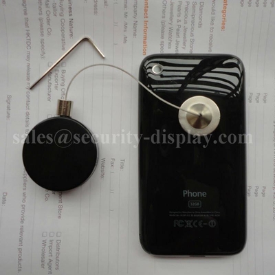 Round Anti-Theft Display Pull Box With Circular Sticky Metal Plate End