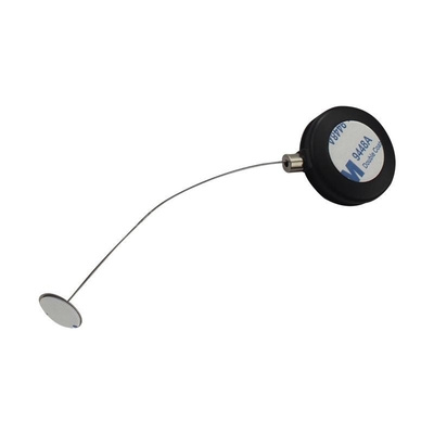 Round Anti-theft Retractors Plus Rectangular Adhesive metal Plate