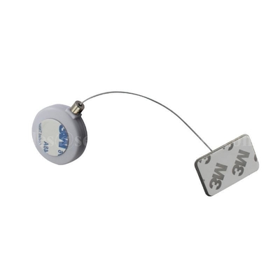 Round Anti-theft Retractors Plus Rectangular Adhesive metal Plate
