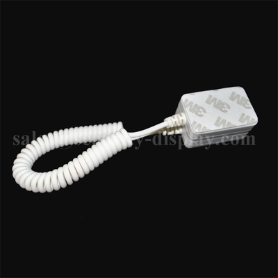 Magnetic Anti Theft 20ft Coiled Cable Tether With 3M Adhesive Backing