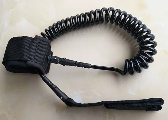 Police Retention Device Coiled Security Tethers , Tactical Pistol Sling With Belt