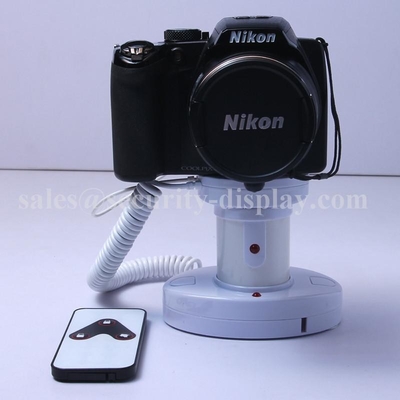 Remote Control Camera Retail Display Stand With Alarm