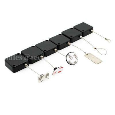 ABS Shell Anti Theft Cable Retractor With 3M Sticker